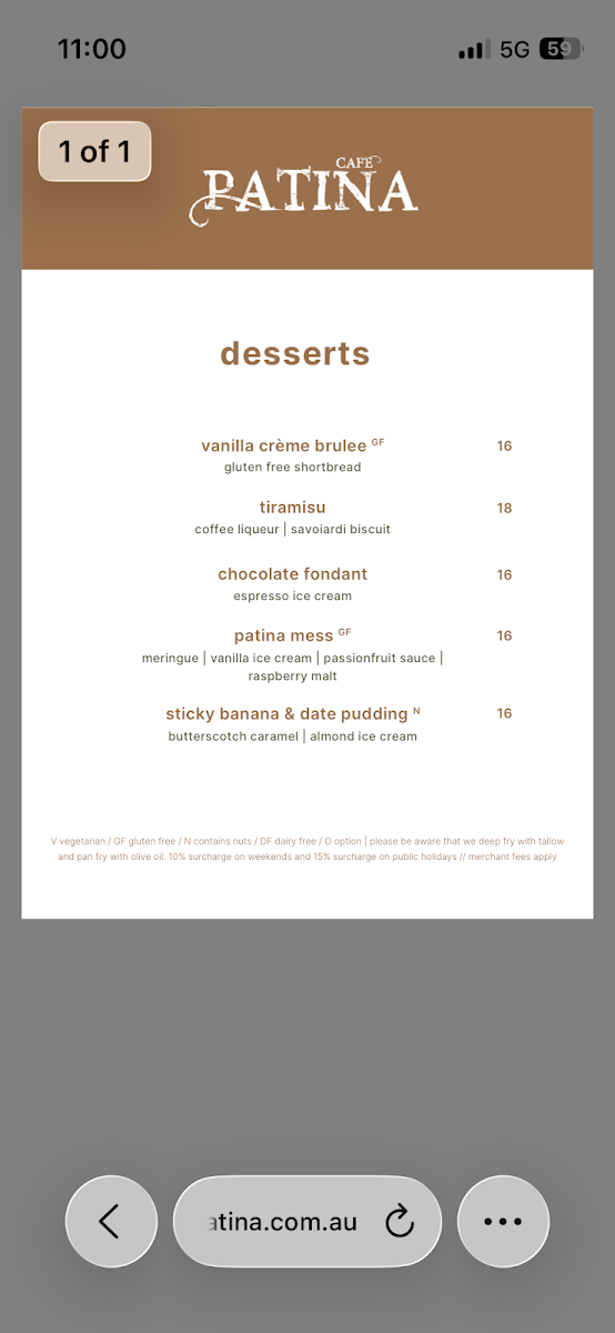 Menu Cafe Patina-7