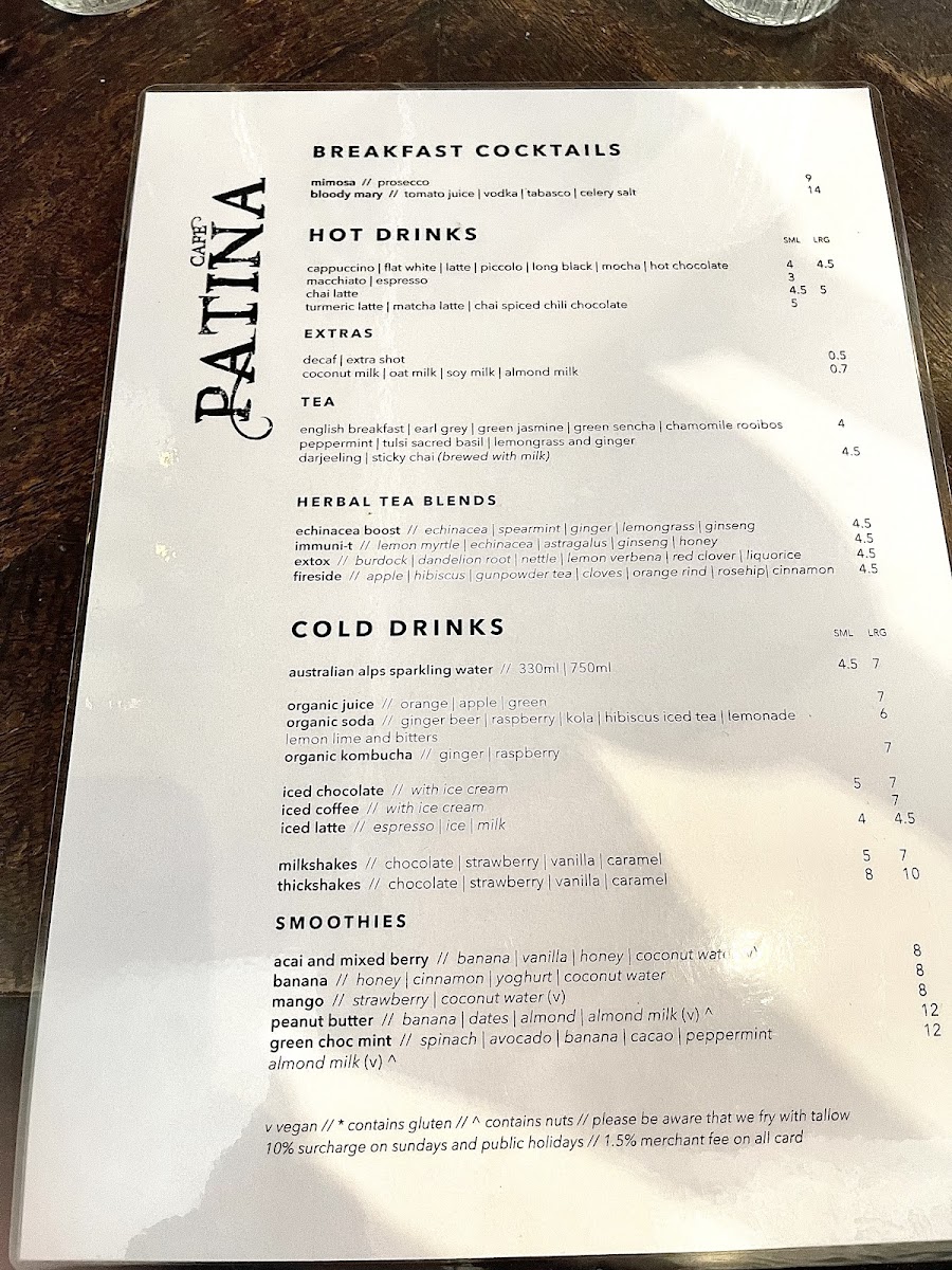 Menu Cafe Patina-9