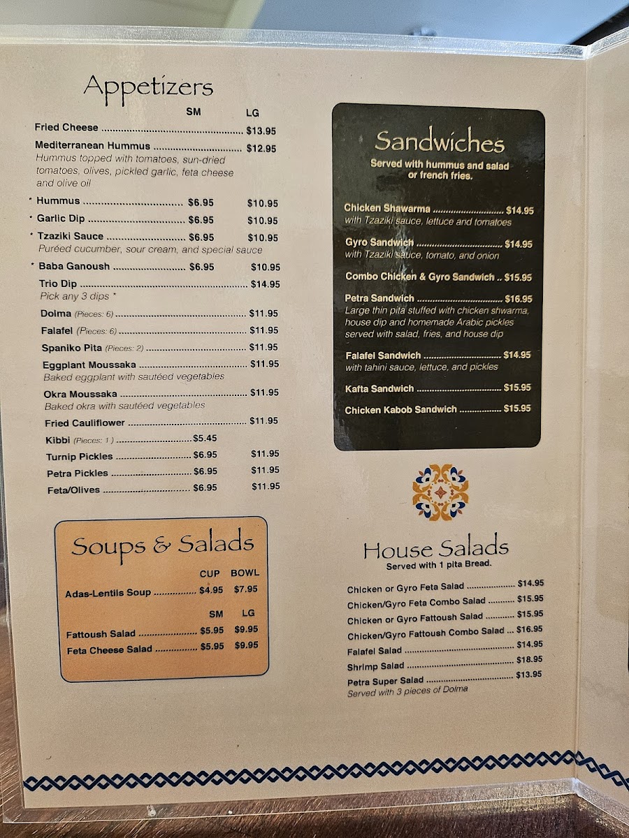 Menu Cafe Petra Greek & Lebanese Restaurant-7