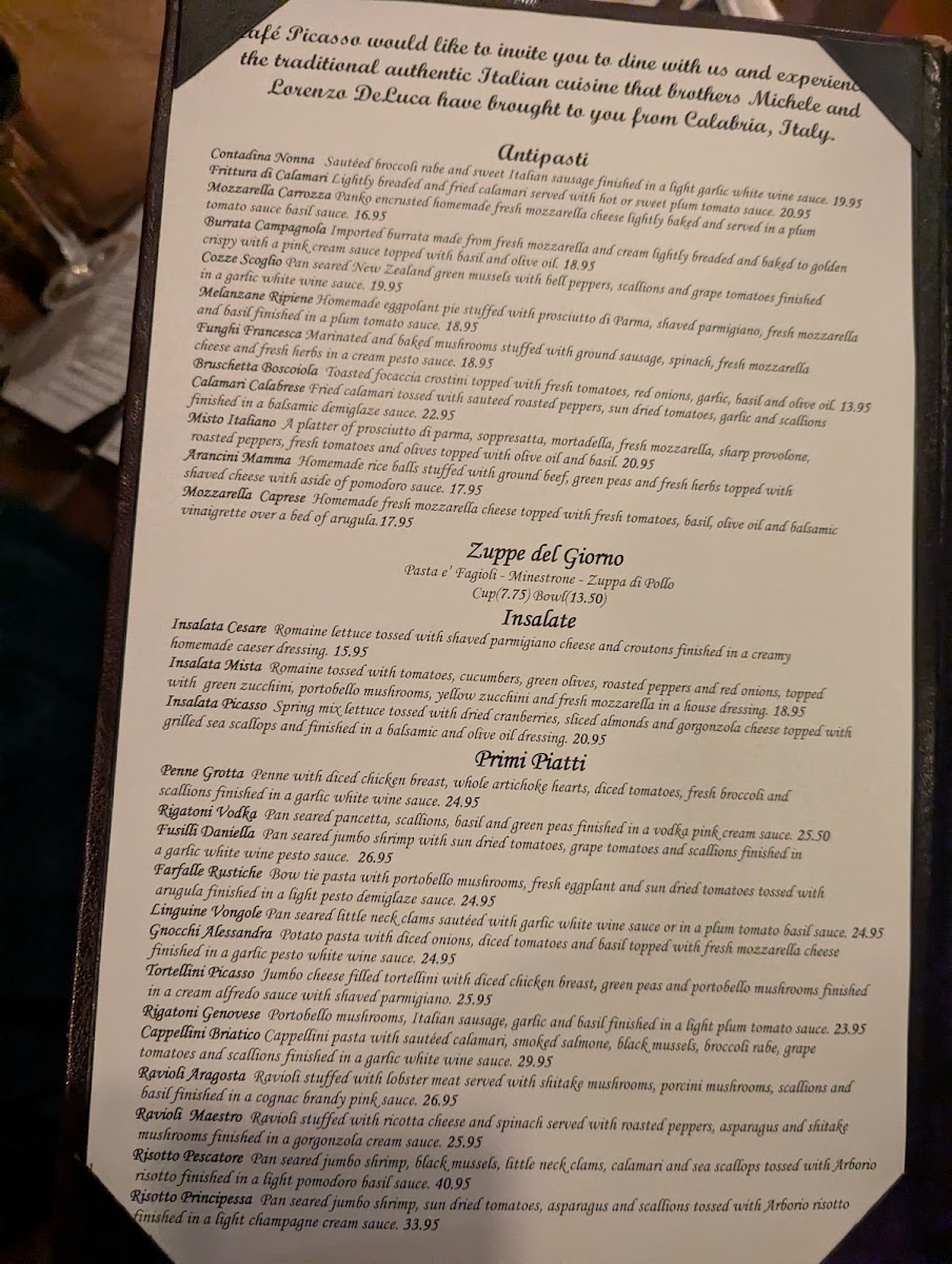 Menu Cafe Picasso-1