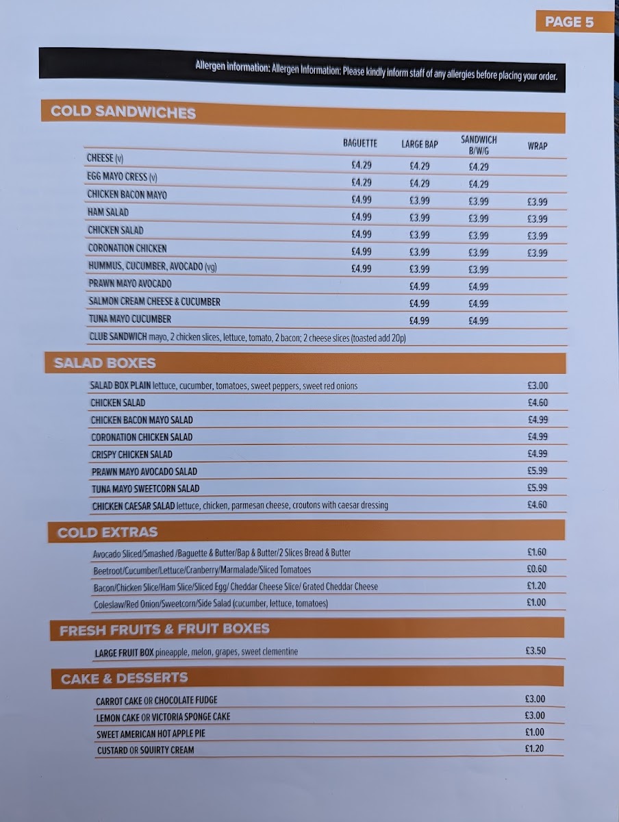 Menu Café Plus Severalls Business Park-1