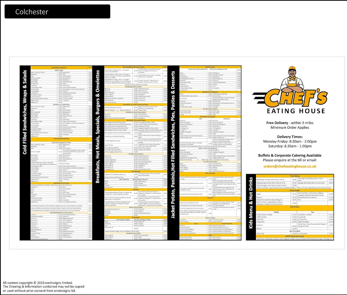 Menu Café Plus Severalls Business Park-4