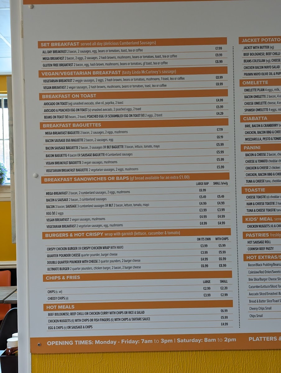 Menu Café Plus Severalls Business Park-6