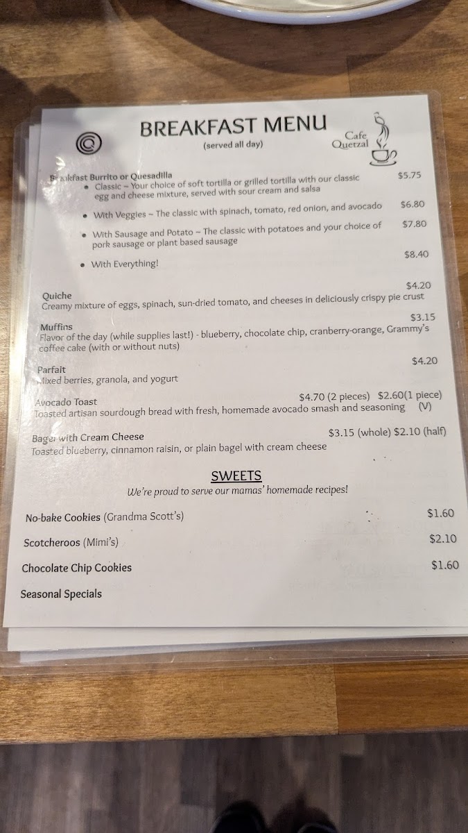 Menu Cafe Quetzal-1