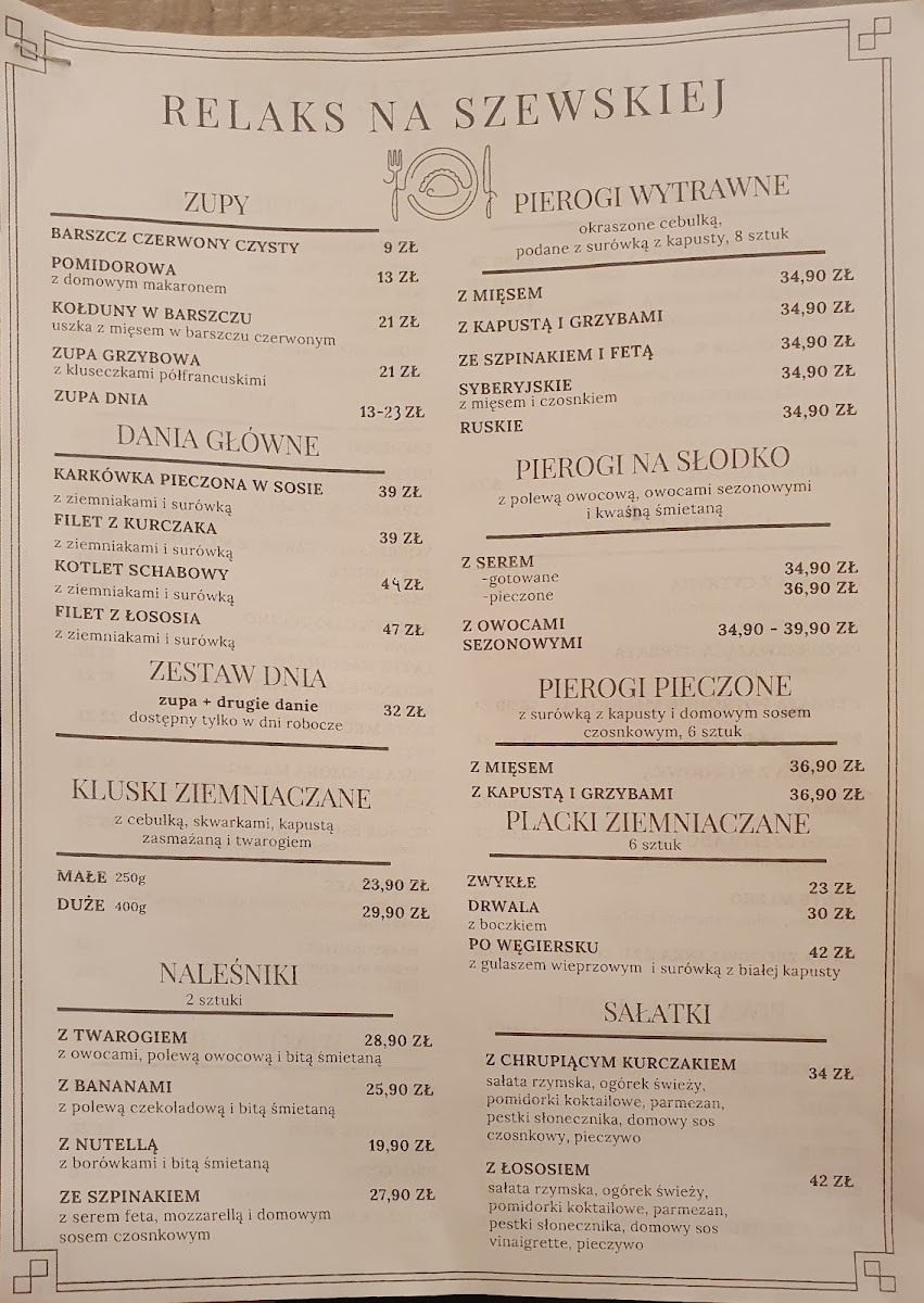 Menu Cafe Relaks Na Szewskiej-2