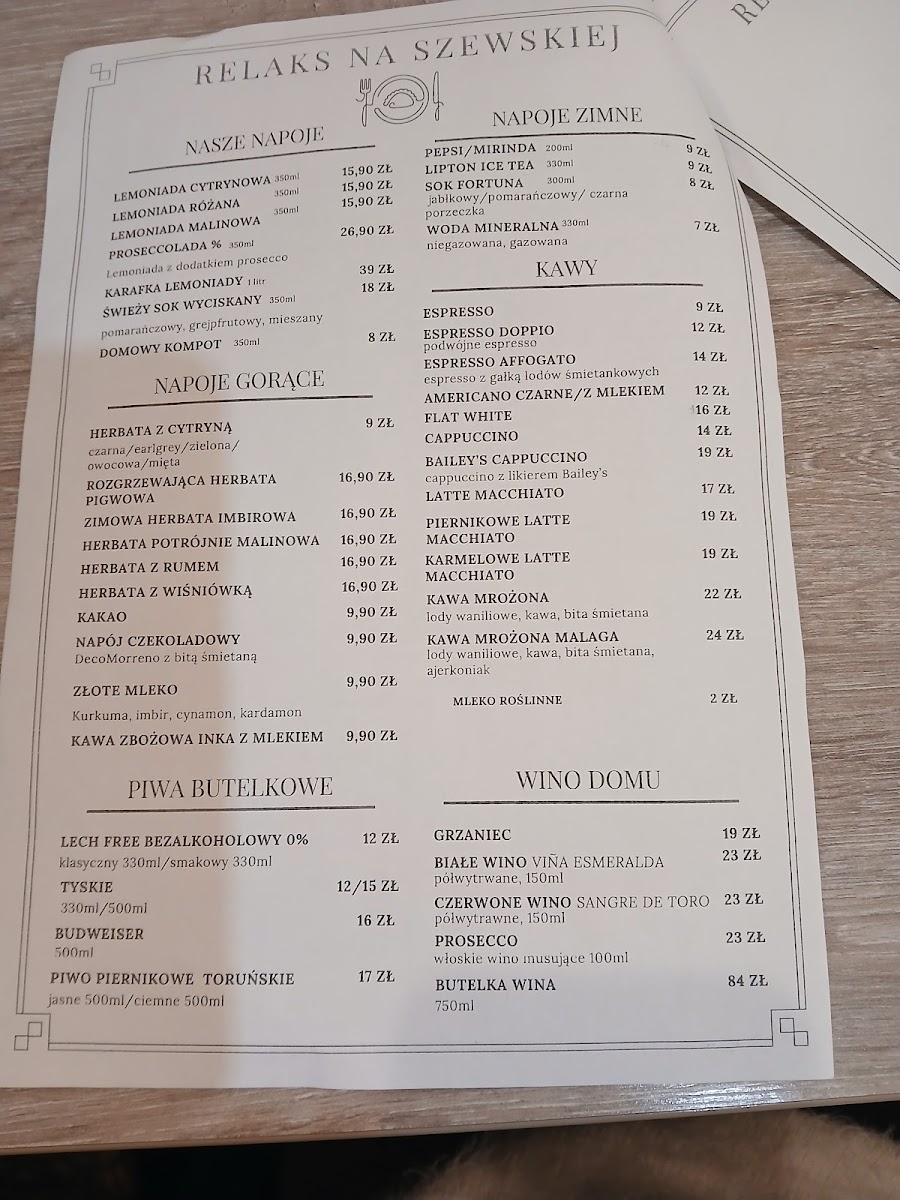 Menu Cafe Relaks Na Szewskiej-7