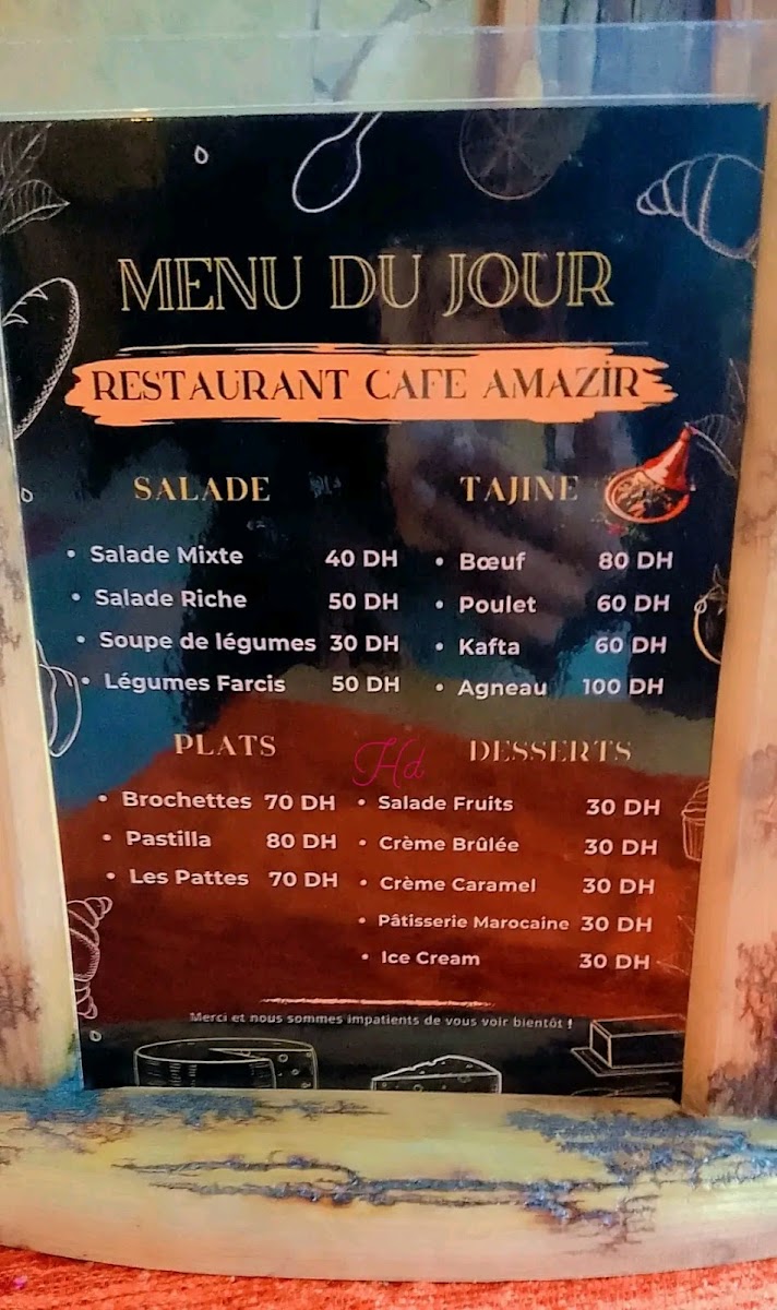 Menu Café Restaurant Amazir-6