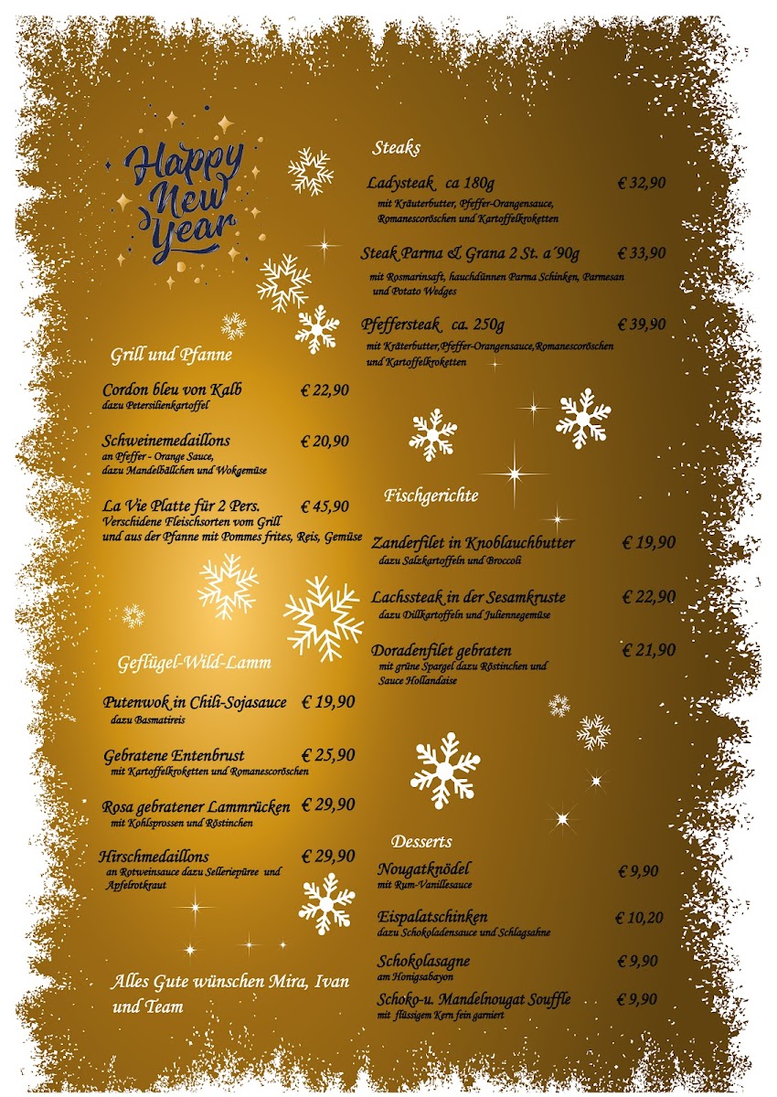 Menu Cafe Restaurant Lavie-1