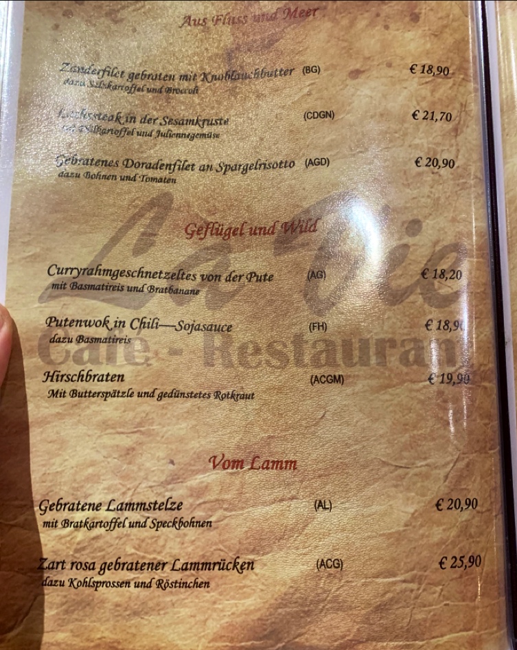 Menu Cafe Restaurant Lavie-3
