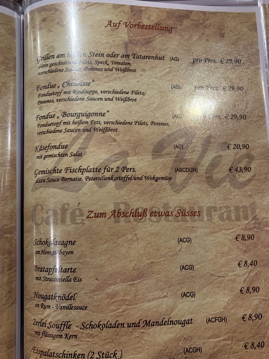 Menu Cafe Restaurant Lavie-6