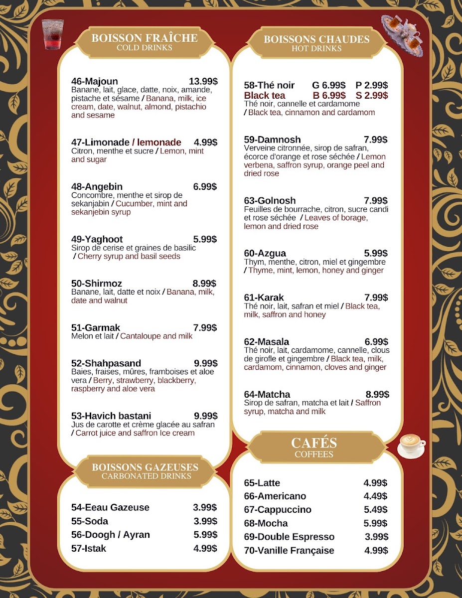 Menu Cafe Restaurant Nab Inc.-1