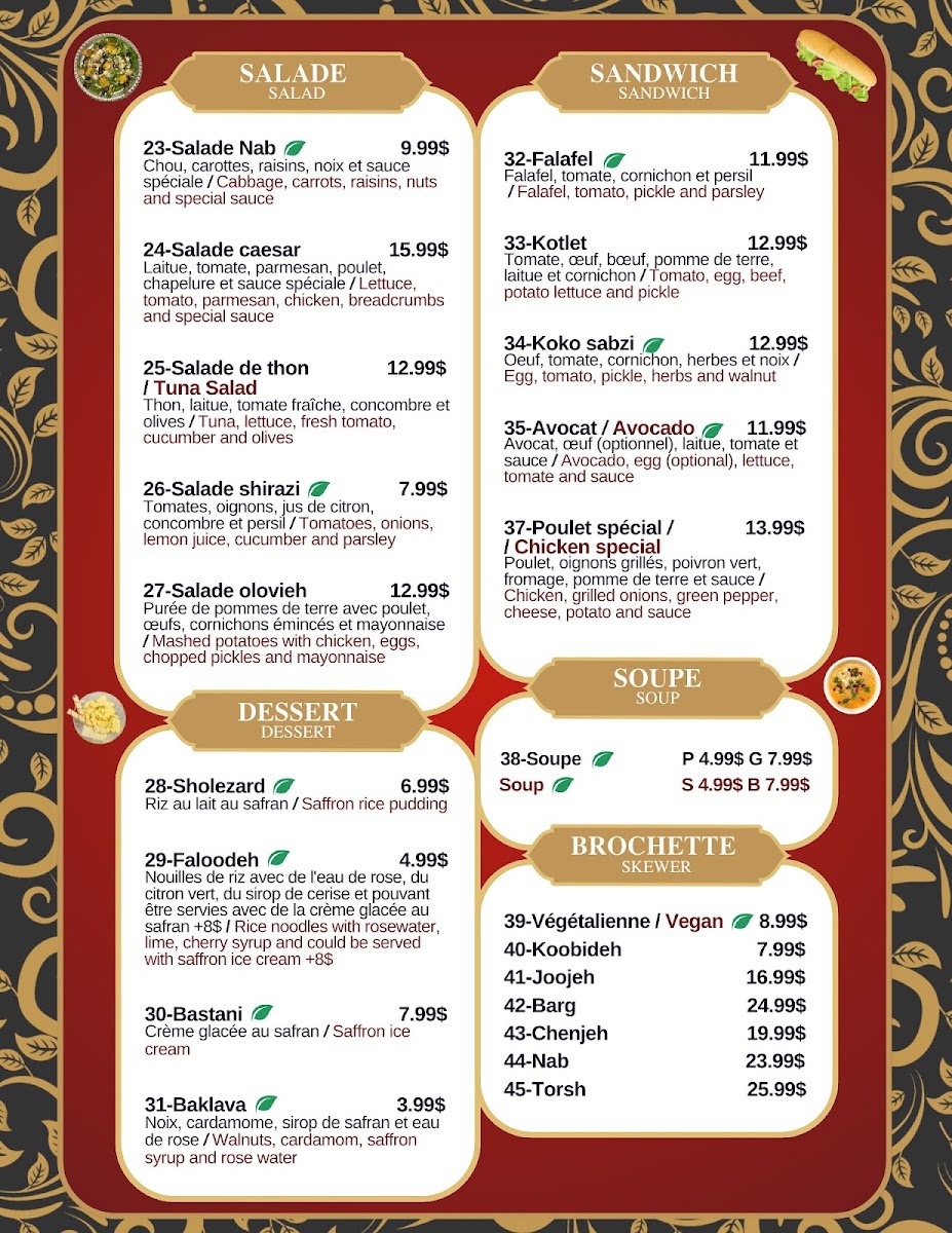 Menu Cafe Restaurant Nab Inc.-2