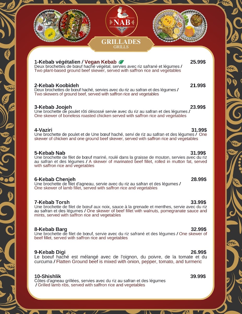 Menu Cafe Restaurant Nab Inc.-3