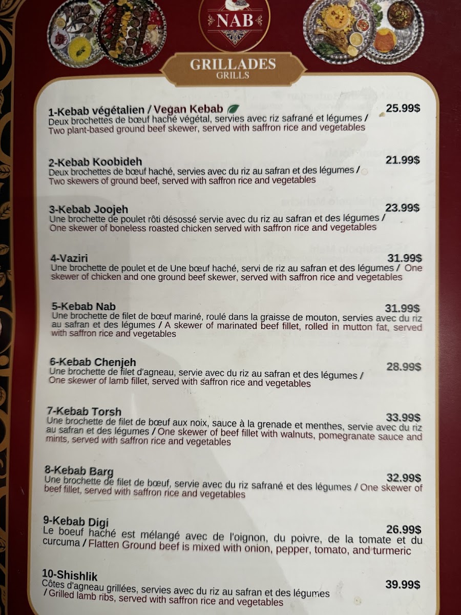 Menu Cafe Restaurant Nab Inc.-5