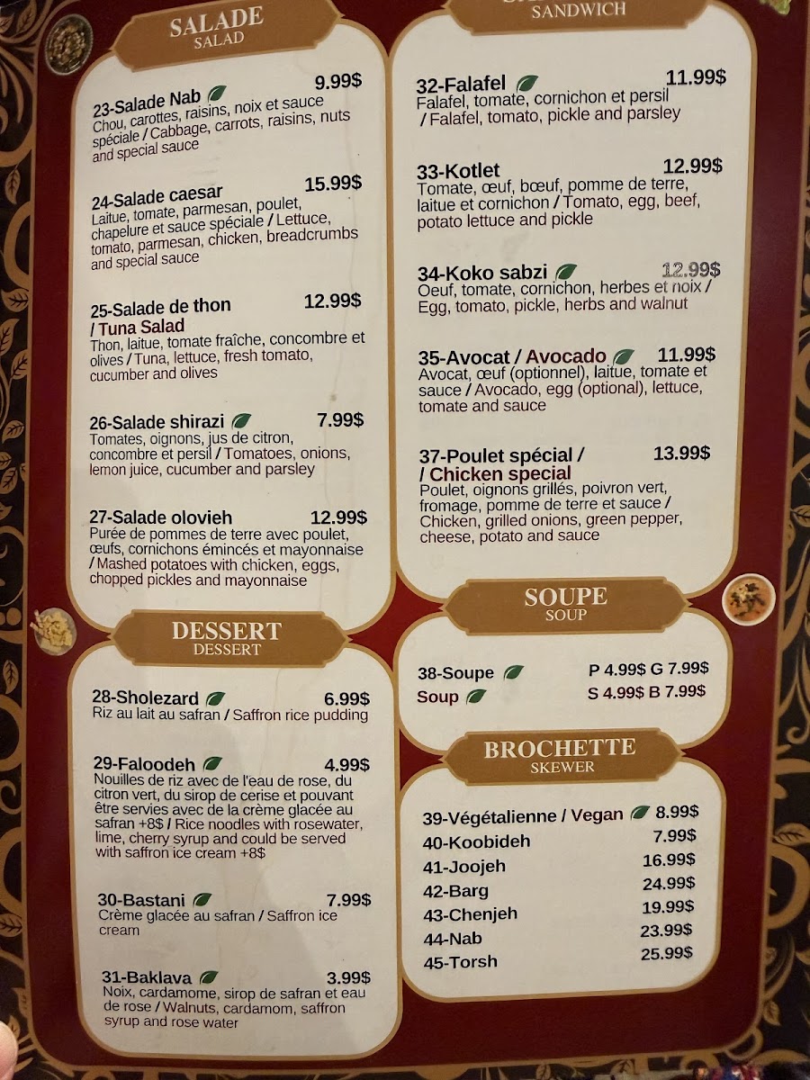 Menu Cafe Restaurant Nab Inc.-7