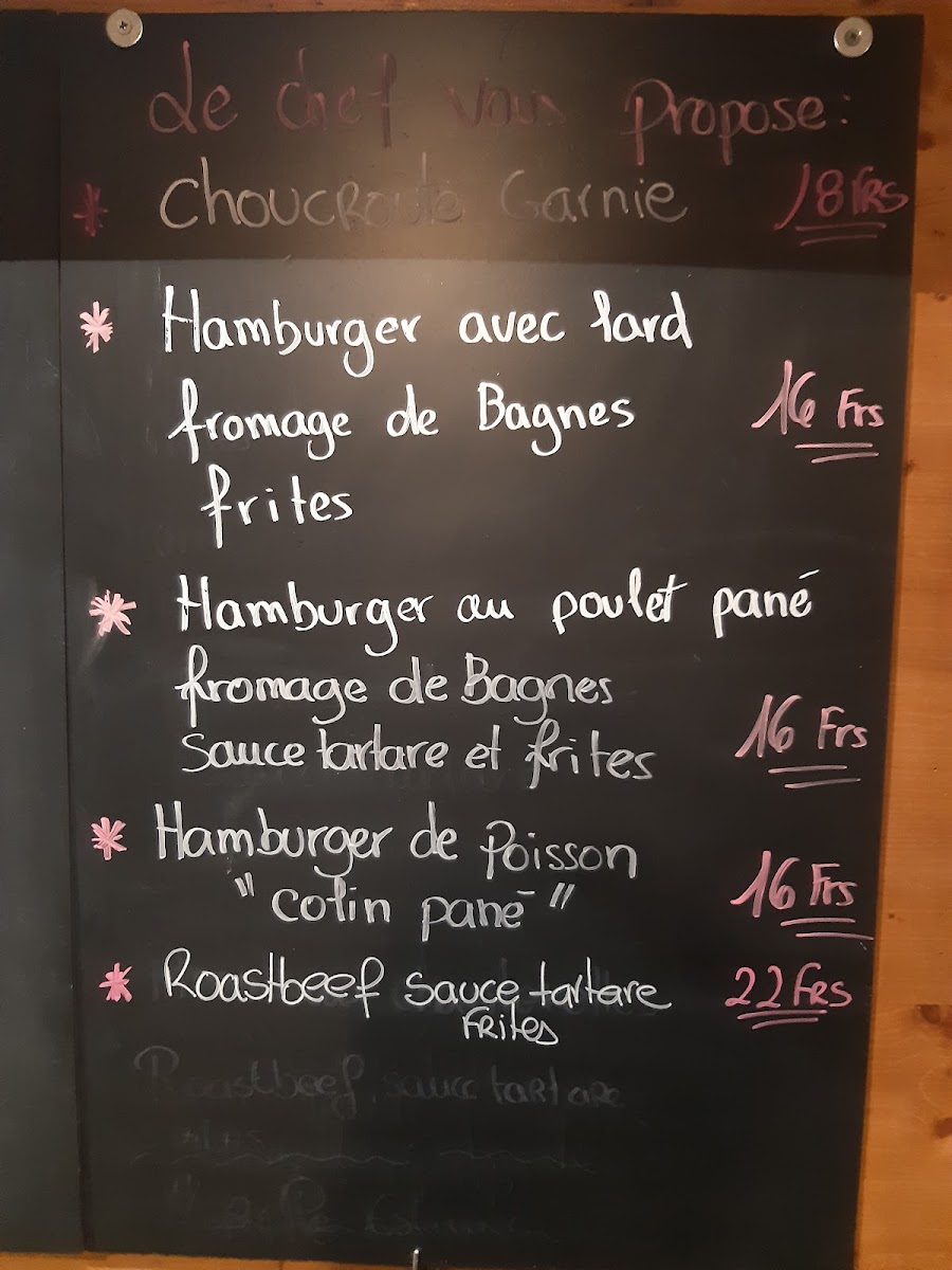 Menu Cafe-Restaurant-Pizzeria Les Trois Dranses-2