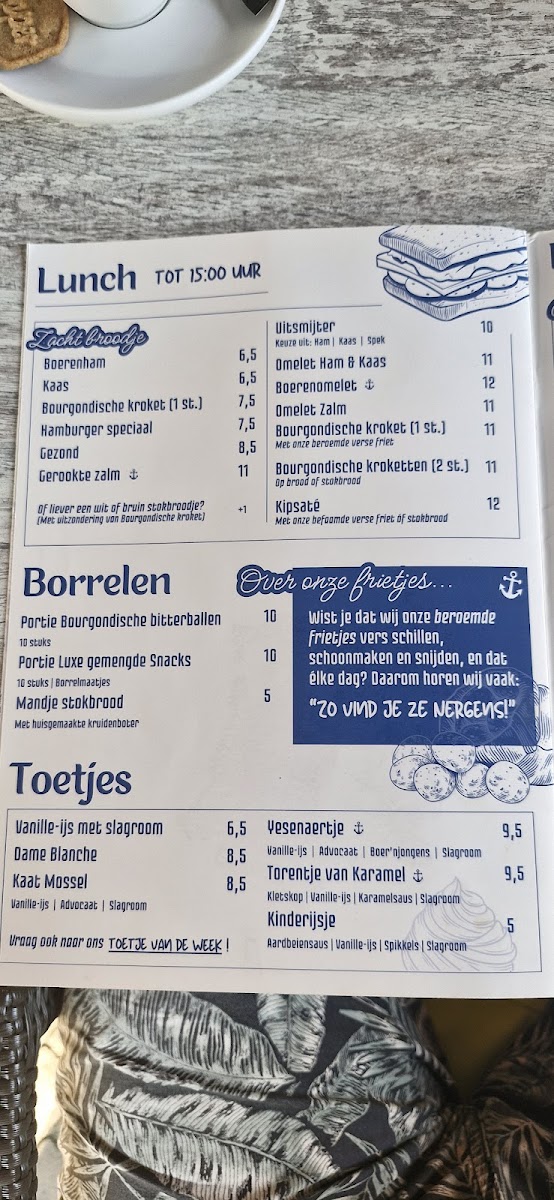 Menu Café-Restaurant 't Anker-1