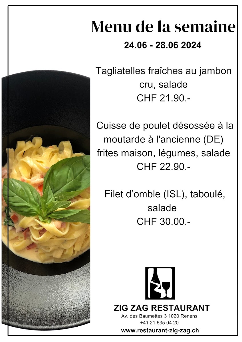 Menu Café Restaurant Zig Zag-1