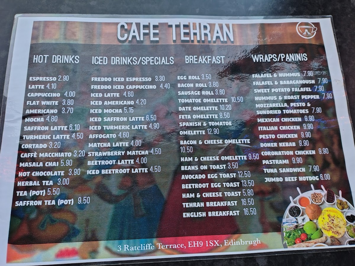 Menu Cafe Tehran-1