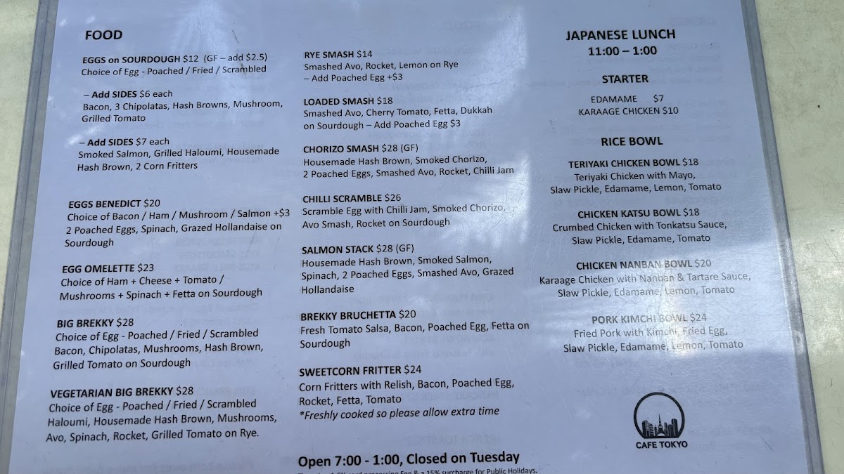 Menu Cafe Tokyo-2