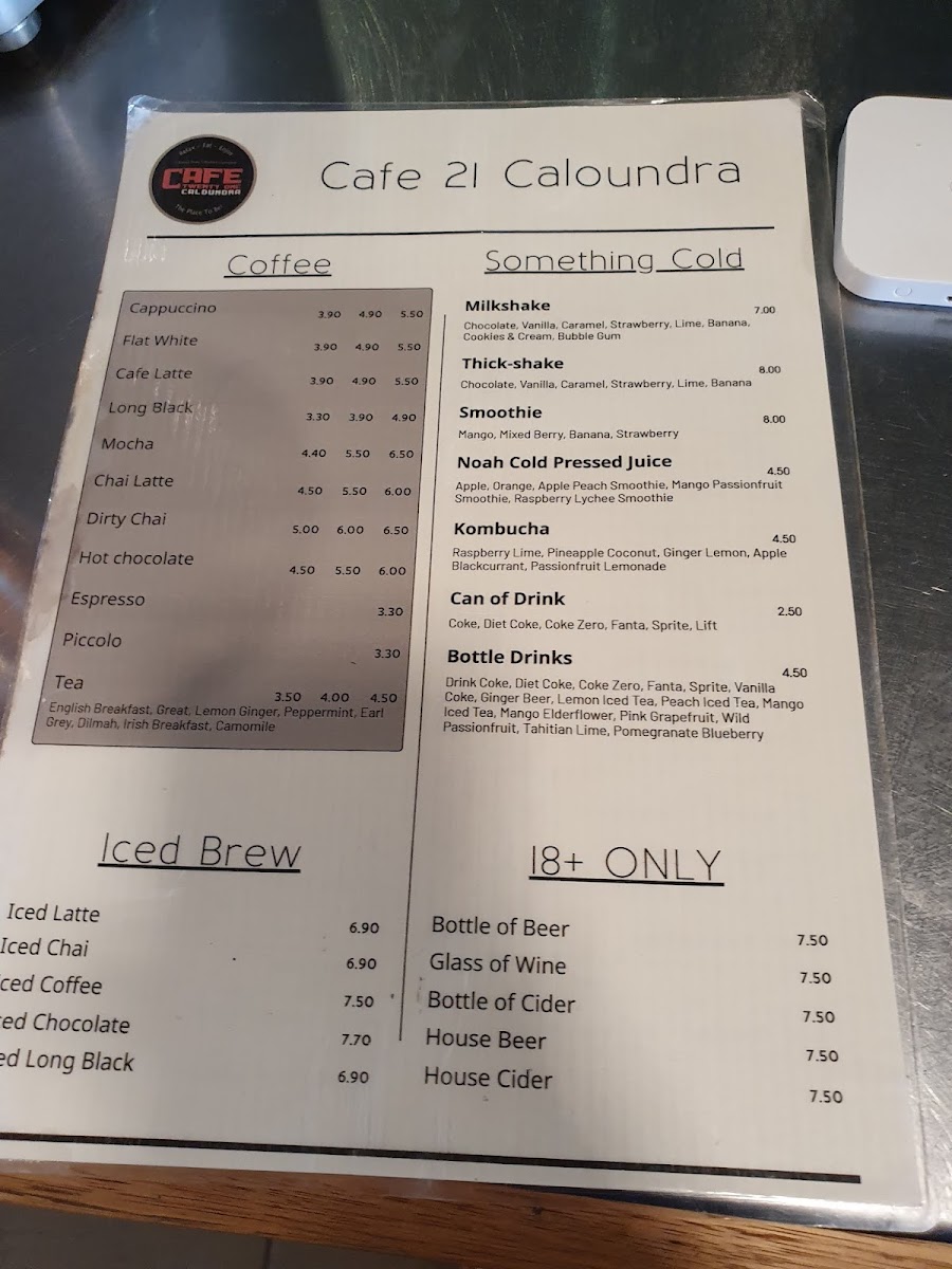 Menu Cafe Twenty One-3