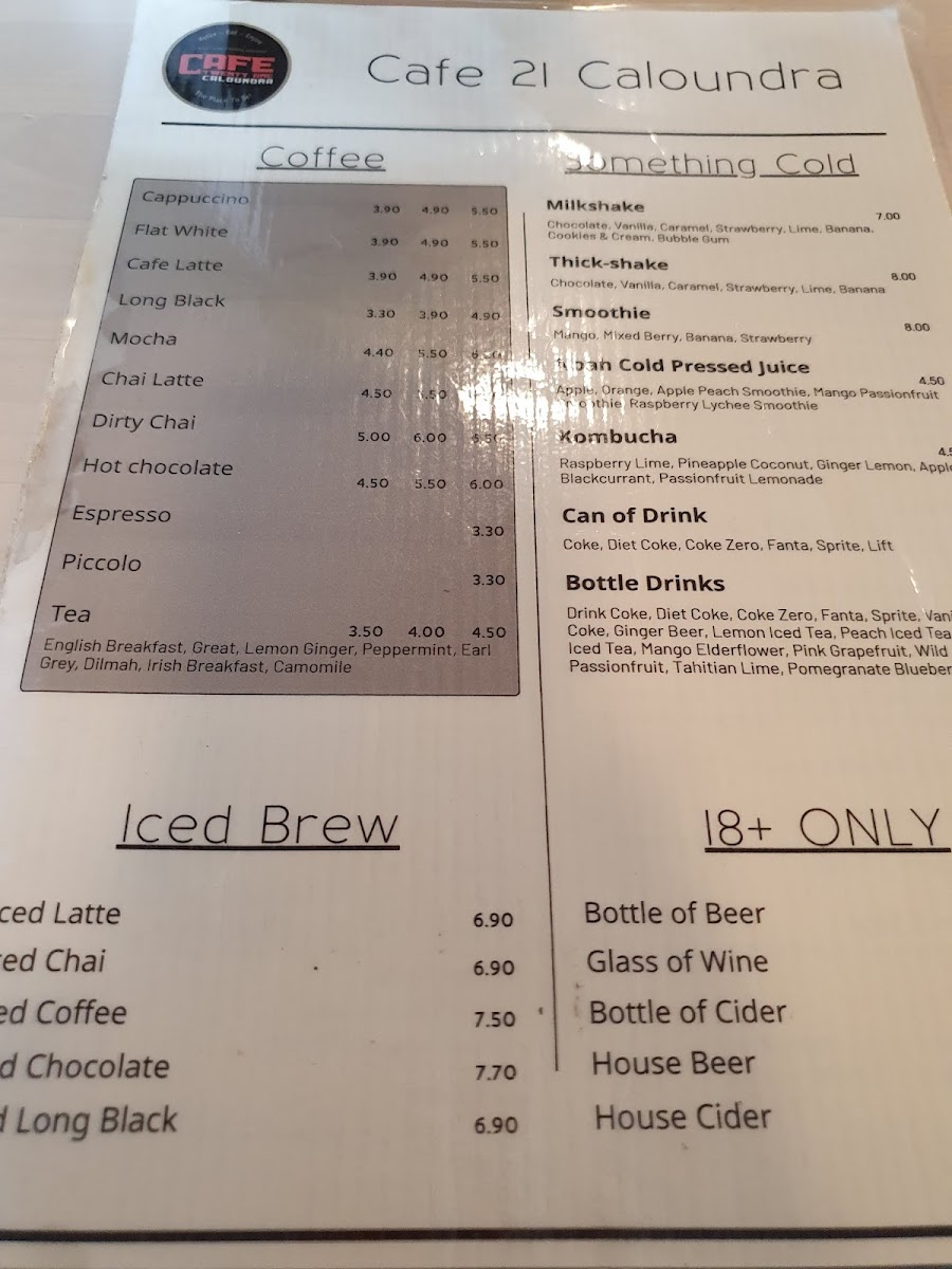 Menu Cafe Twenty One-4