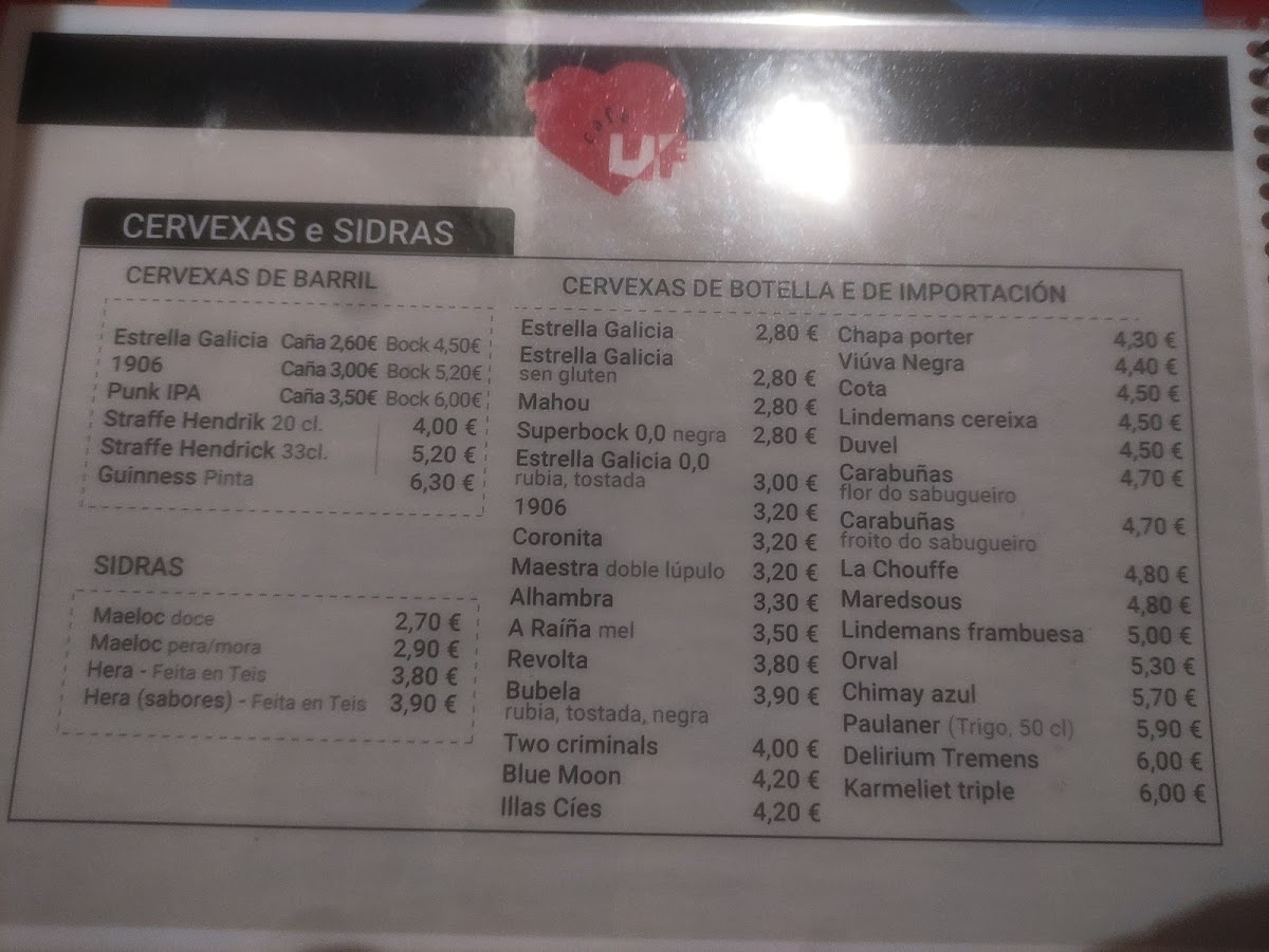 Menu Café Uf-1