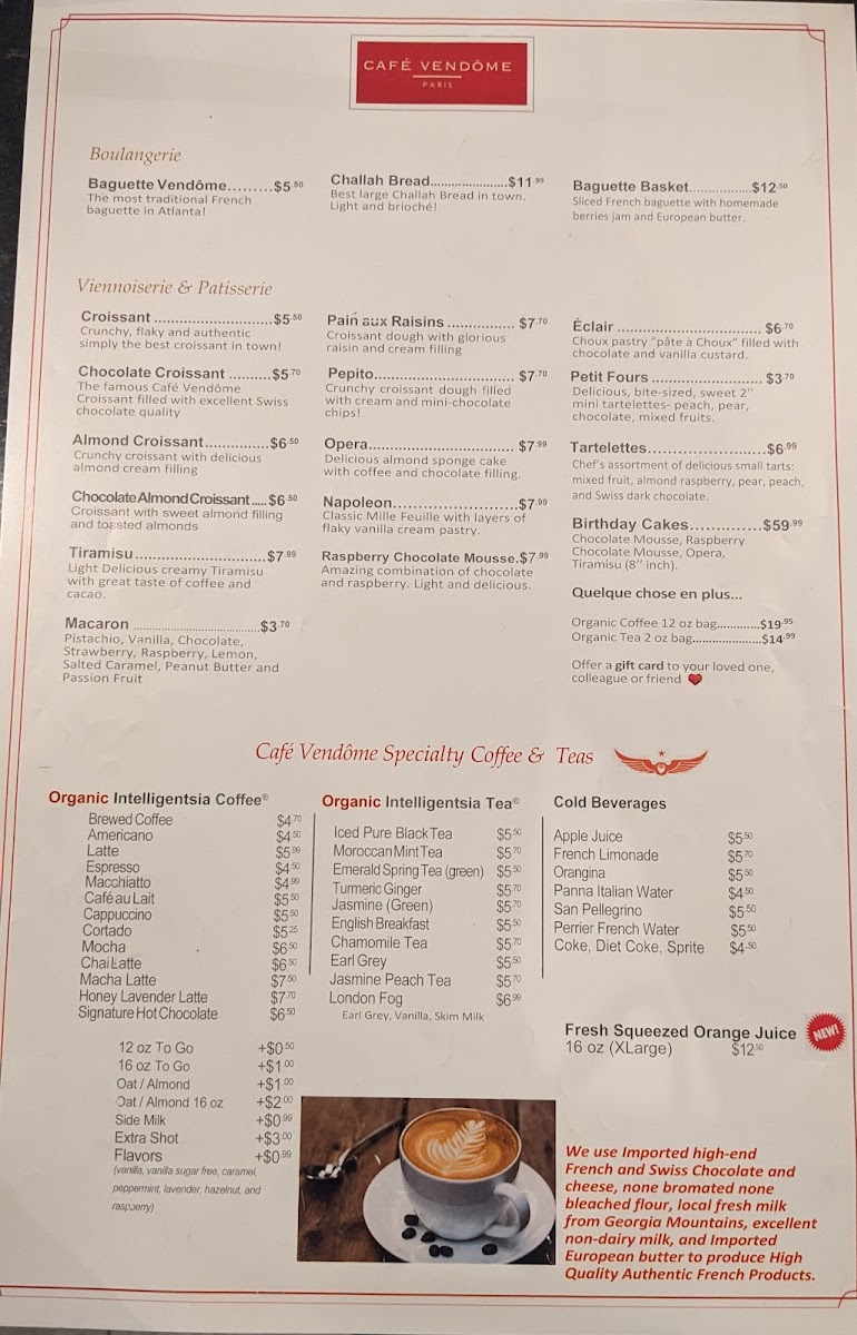 Menu Café Vendôme (Atlanta)-2