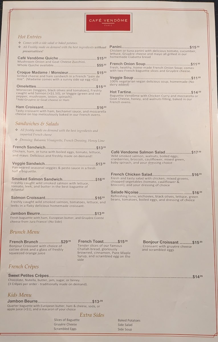Menu Café Vendôme (Atlanta)-3