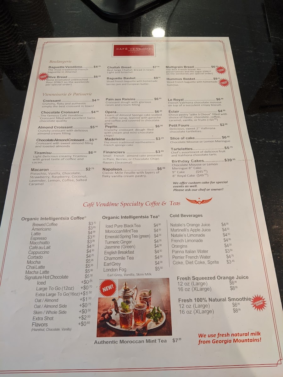 Menu Café Vendôme (Atlanta)-9