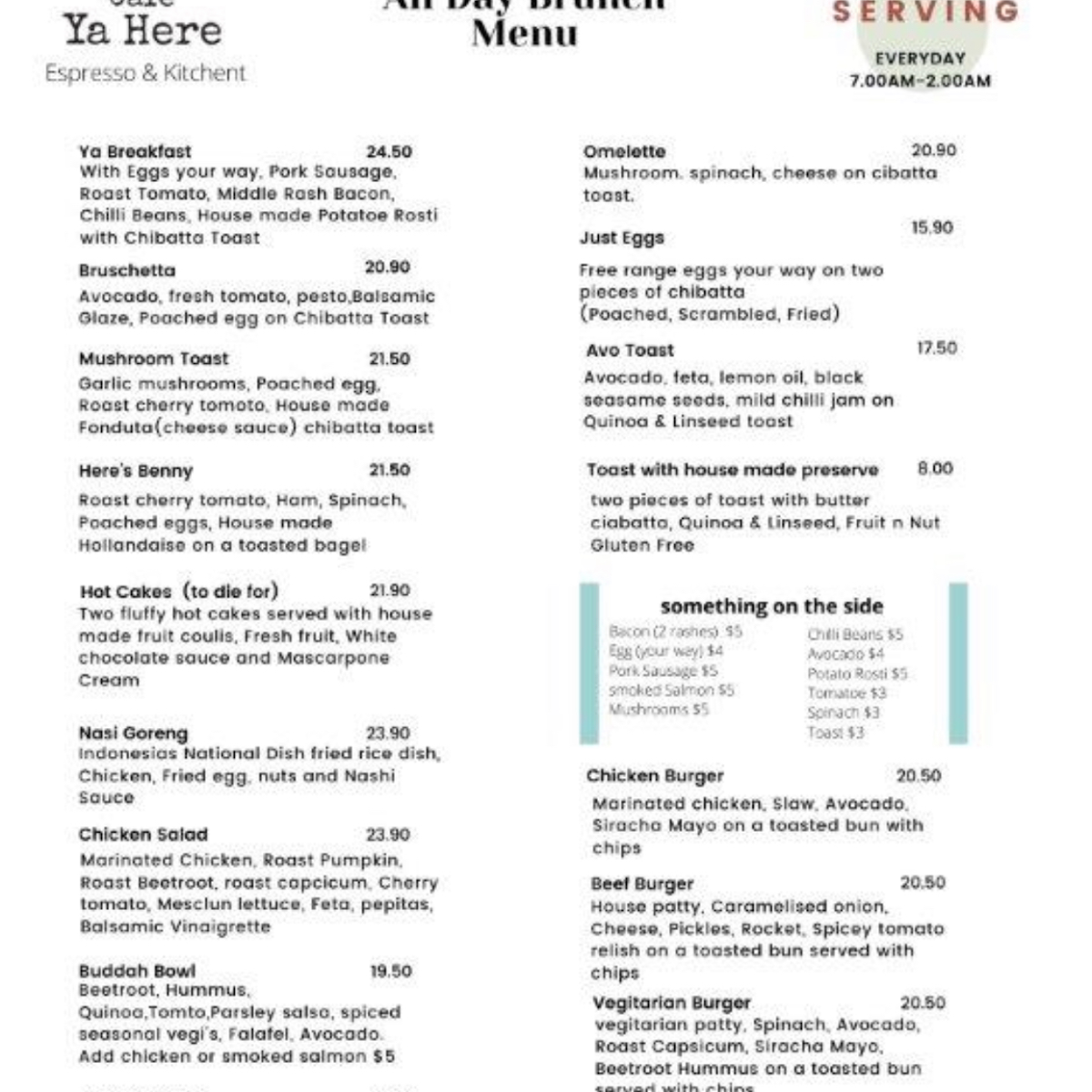 Menu Cafe Ya Here-4