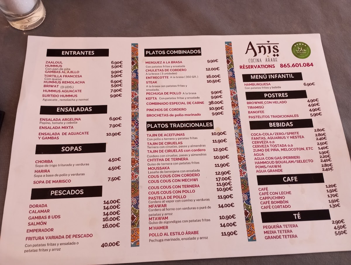 Menu Cafee Restaurante Anis Halal-2