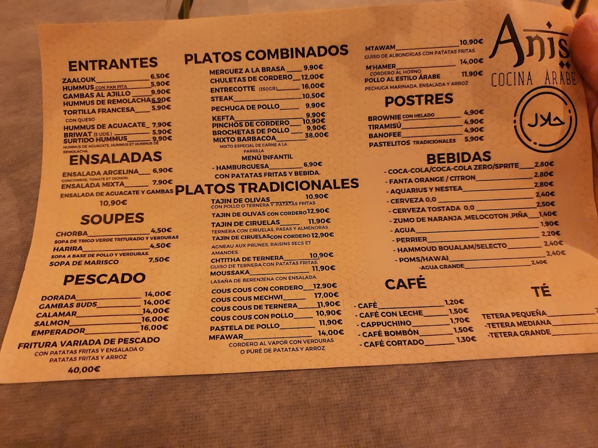Menu Cafee Restaurante Anis Halal-5