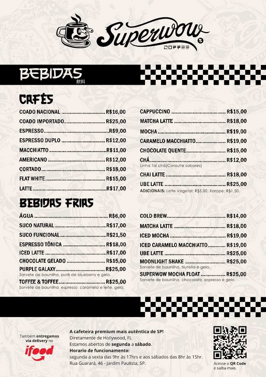 Menu Cafeteria No Jardim Paulista - Superwow Coffee São Paulo-1