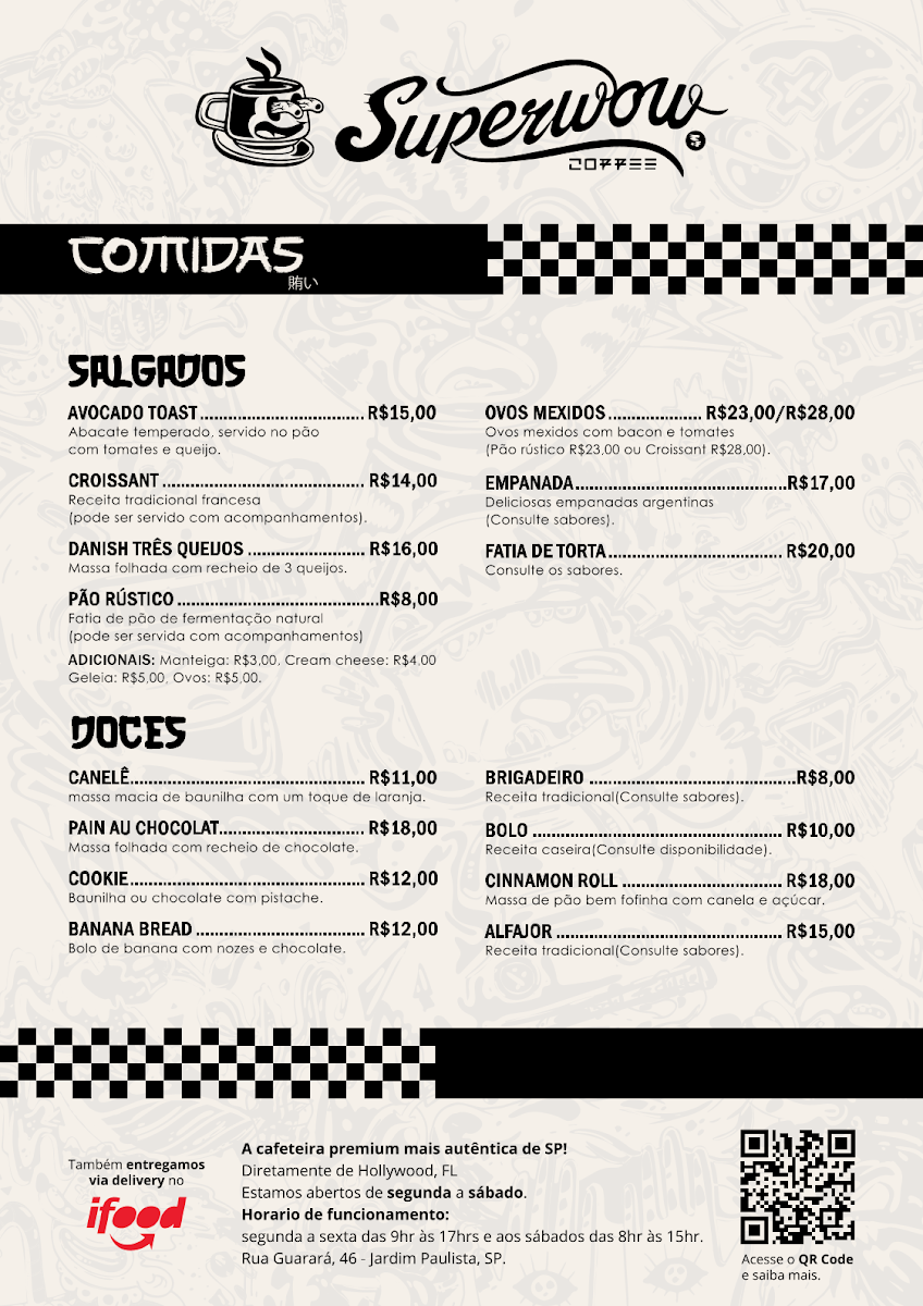Menu Cafeteria No Jardim Paulista - Superwow Coffee São Paulo-2
