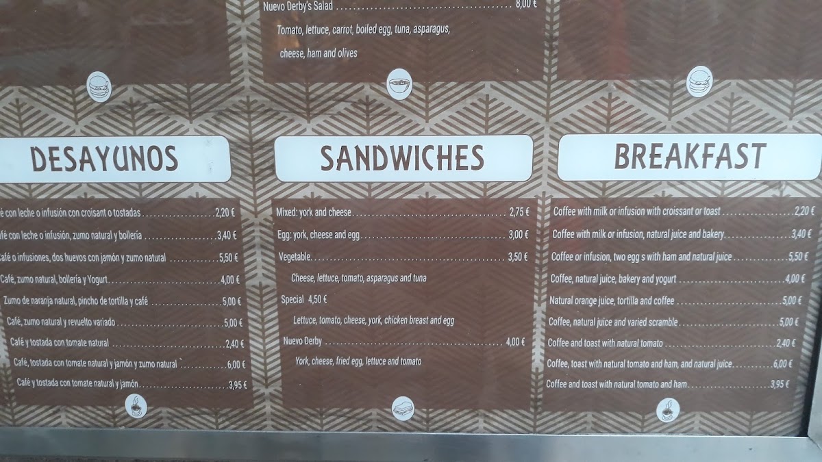 Menu Cafetería Nuevo Derby-2