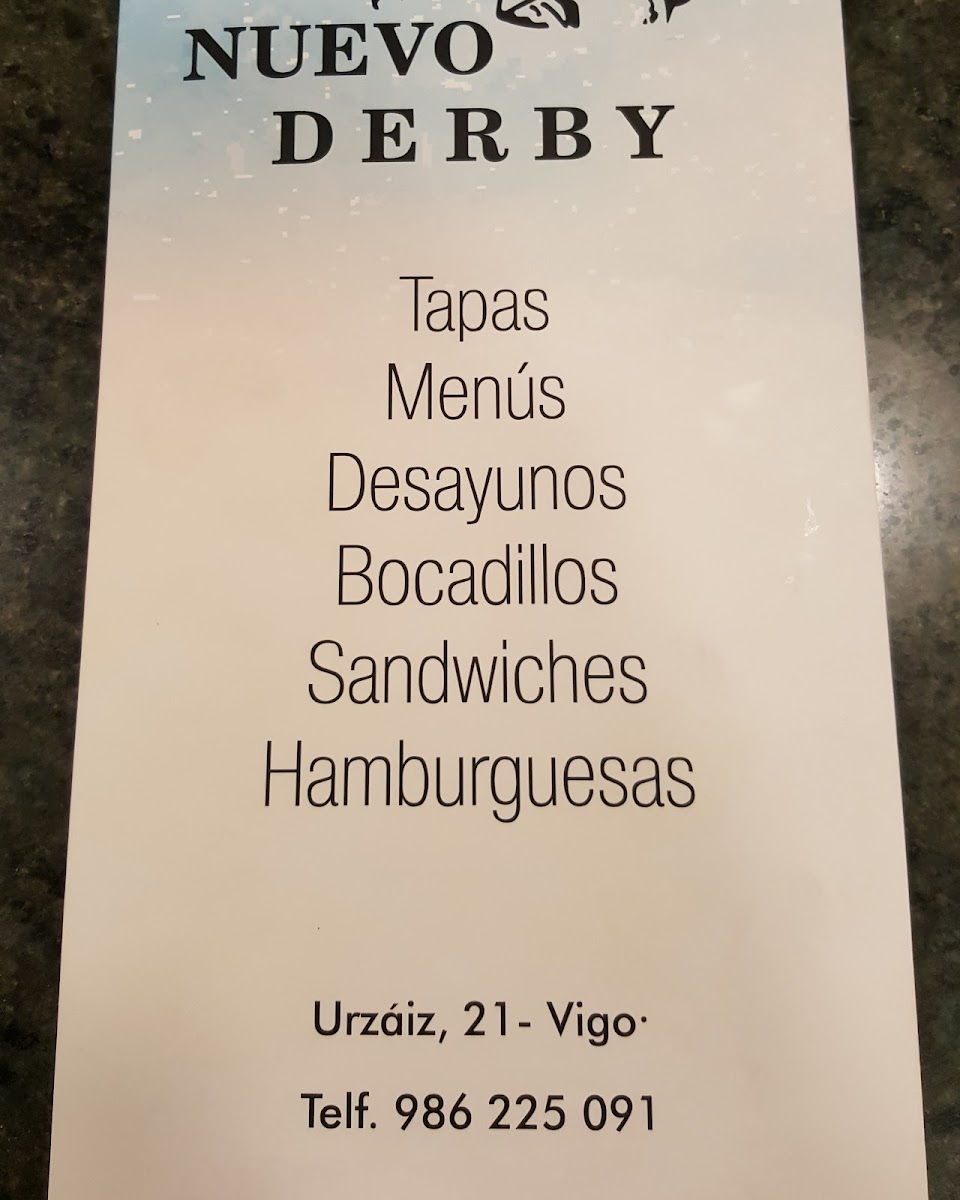 Menu Cafetería Nuevo Derby-8