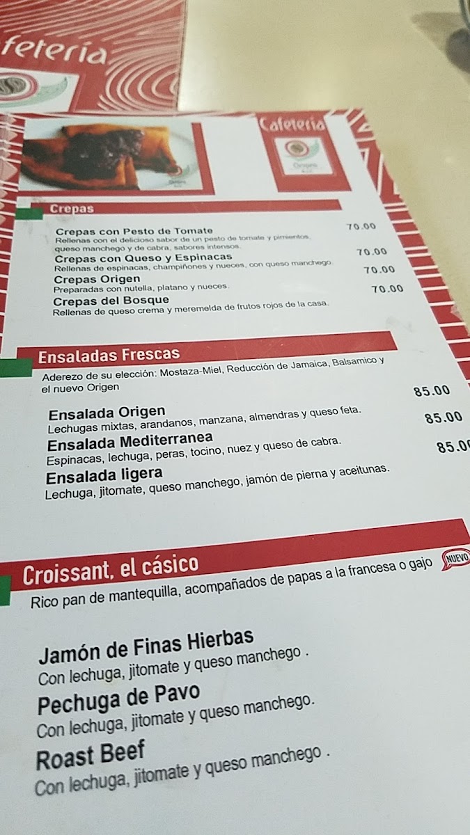 Menu Cafetería Origen A&c-1