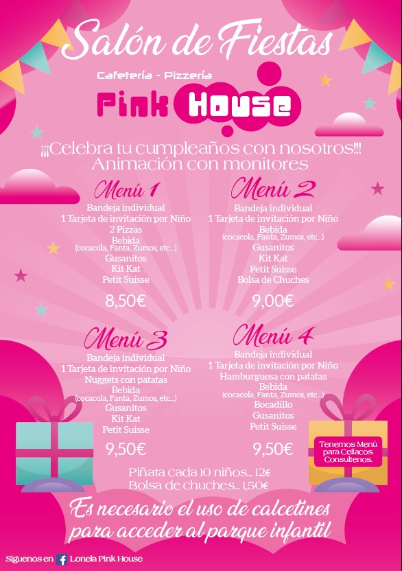 Menu Cafeteria Pizzeria Pink House-1