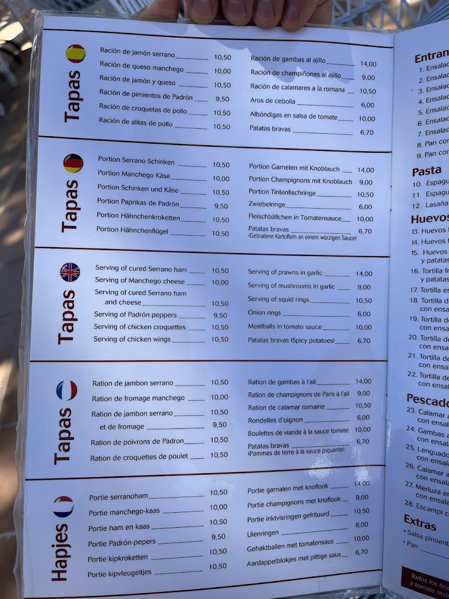 Menu Cafetería Plaza, Cala D’Or-6