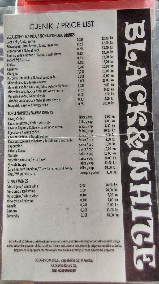 Menu Caffe Bar Black-2
