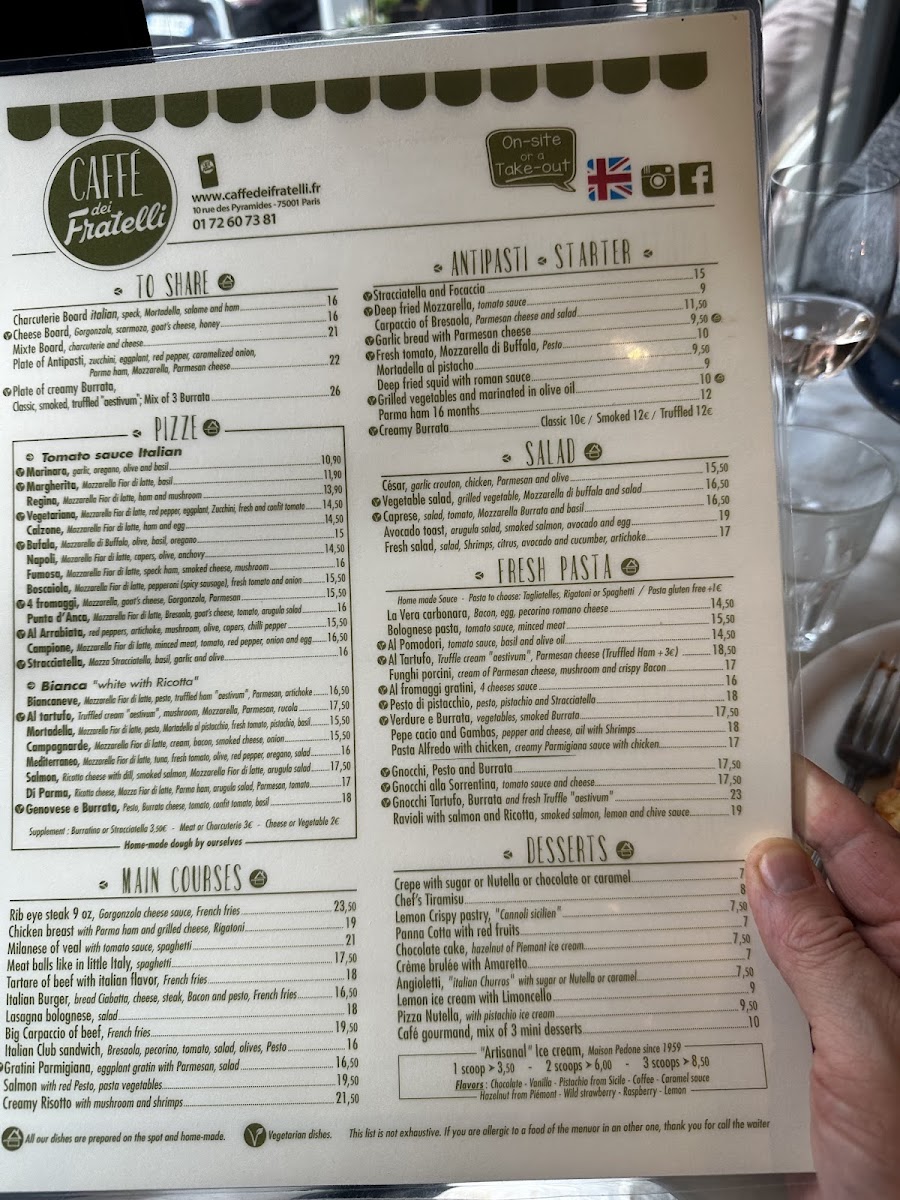 Menu Caffè Dei Fratelli-1