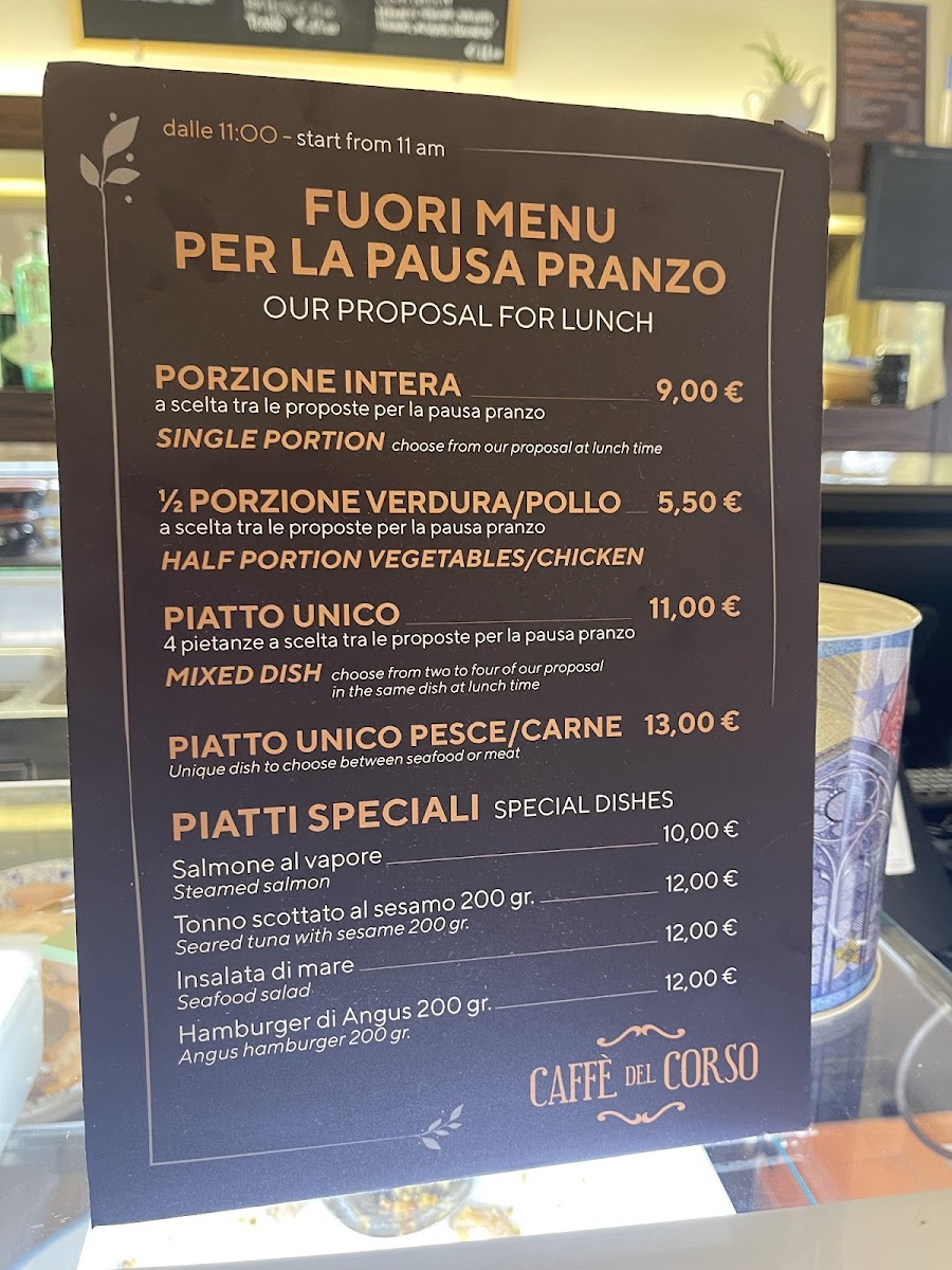 Menu Caffè Del Corso | Caffetteria Con Cucina-2
