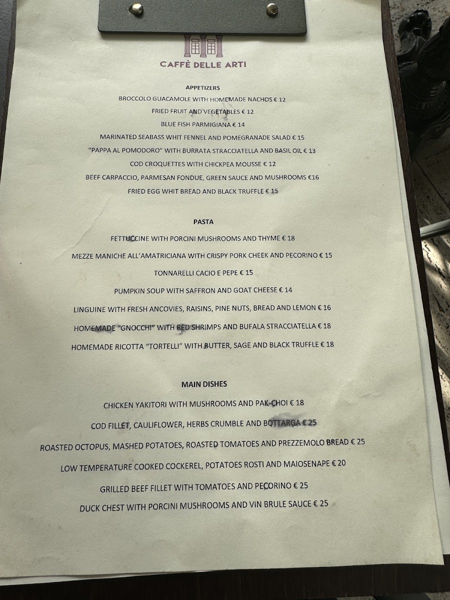 Menu Caffè Delle Arti-7