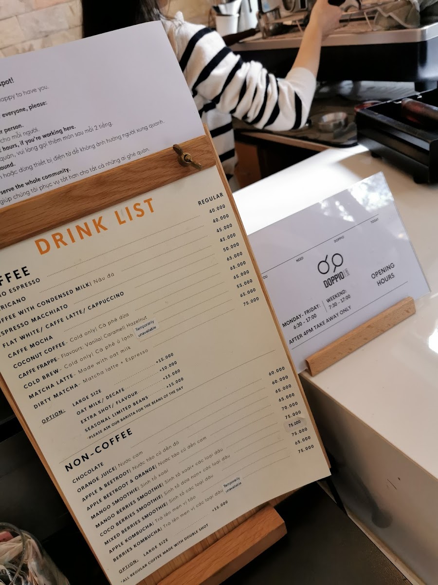 Menu Caffe Doppio To Ngoc Van-5