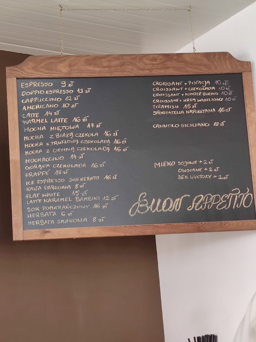Menu Caffè Mazza 1960-1