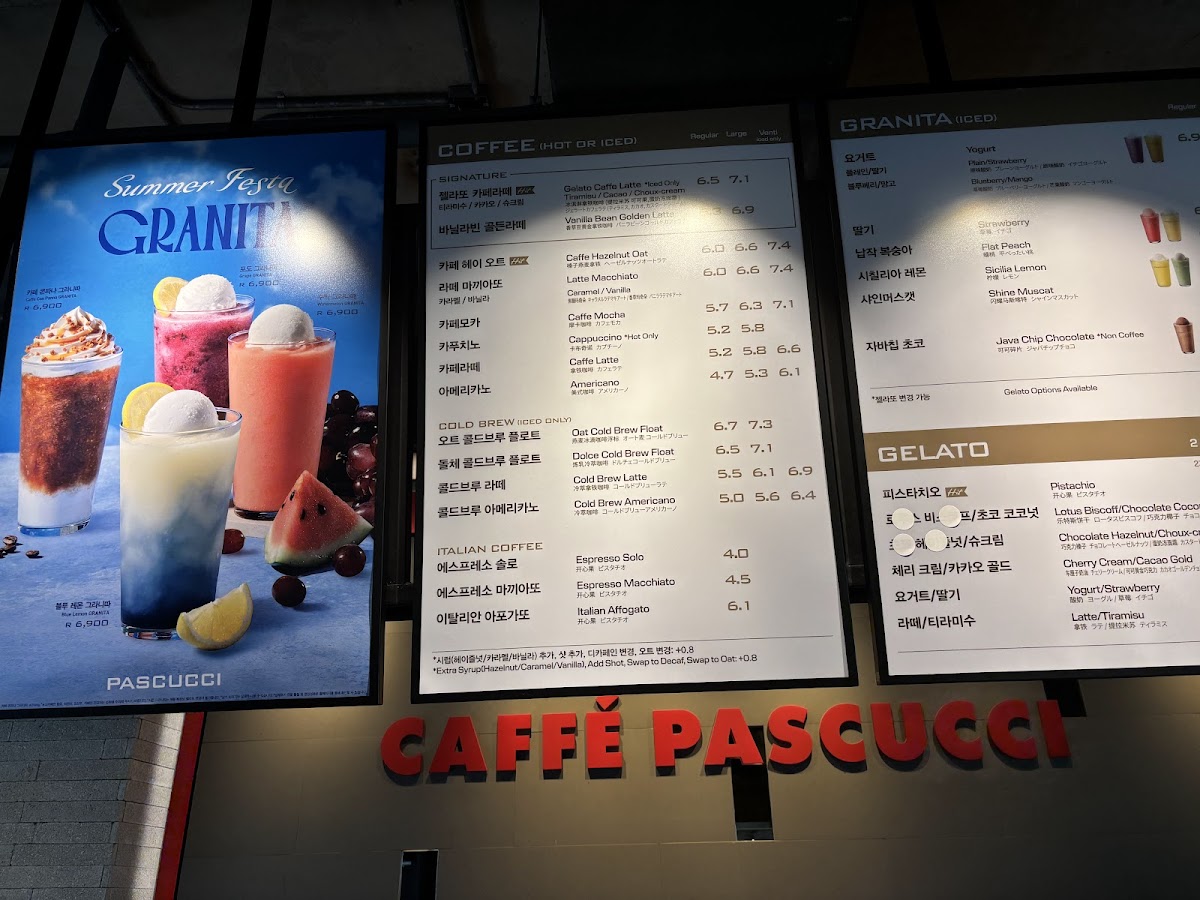 Menu Caffé Pascucci Jeju Topdong-2