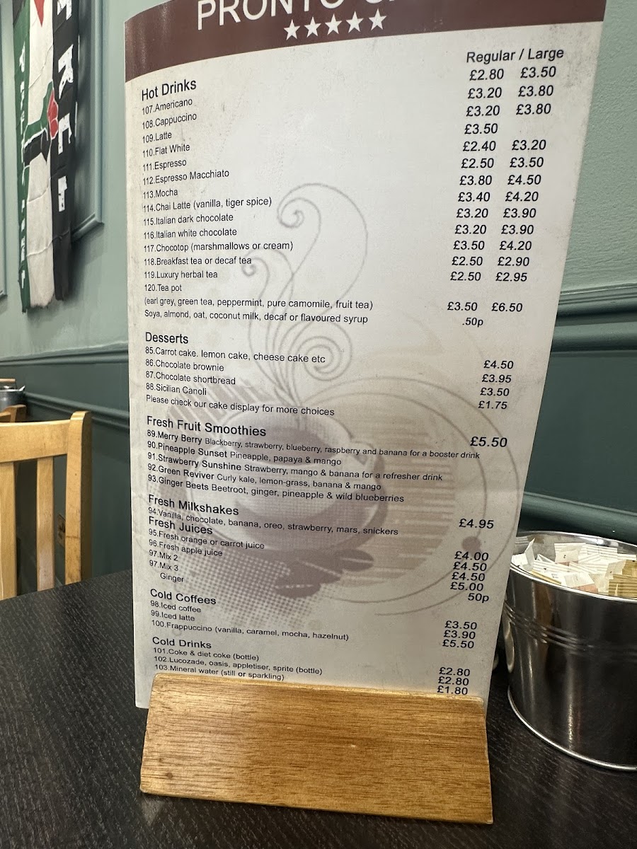 Menu Caffe Pronto-3
