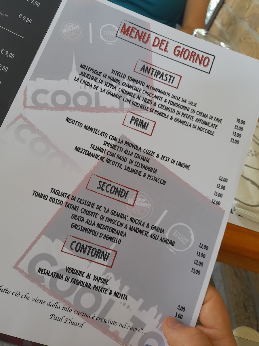 Menu Caffè Vergnano 1882-2