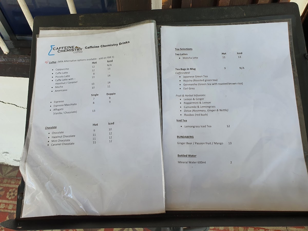 Menu Caffeine Chemistry Coffee-9